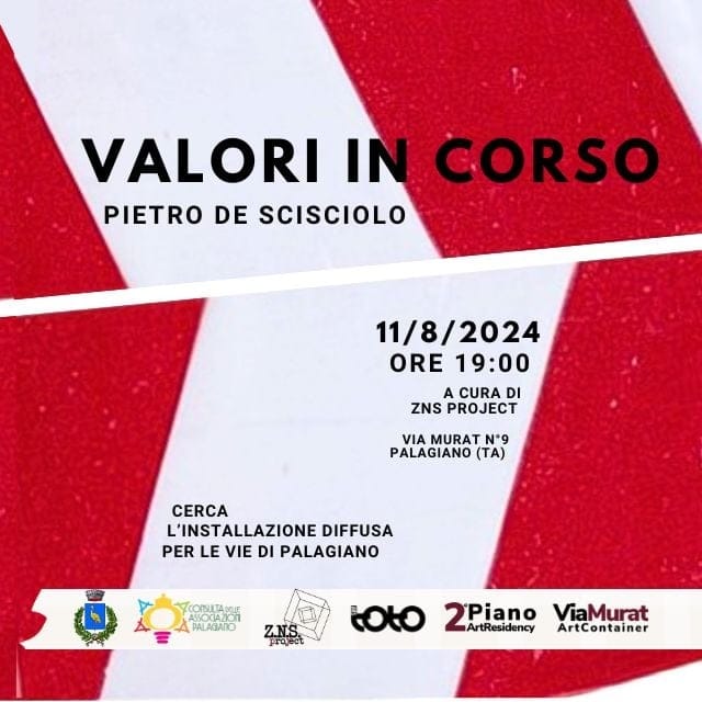 A Palagiano l’Arte parla di Valori in corso
con Pietro De Scisciolo a 2°Piano Art Residency_2024